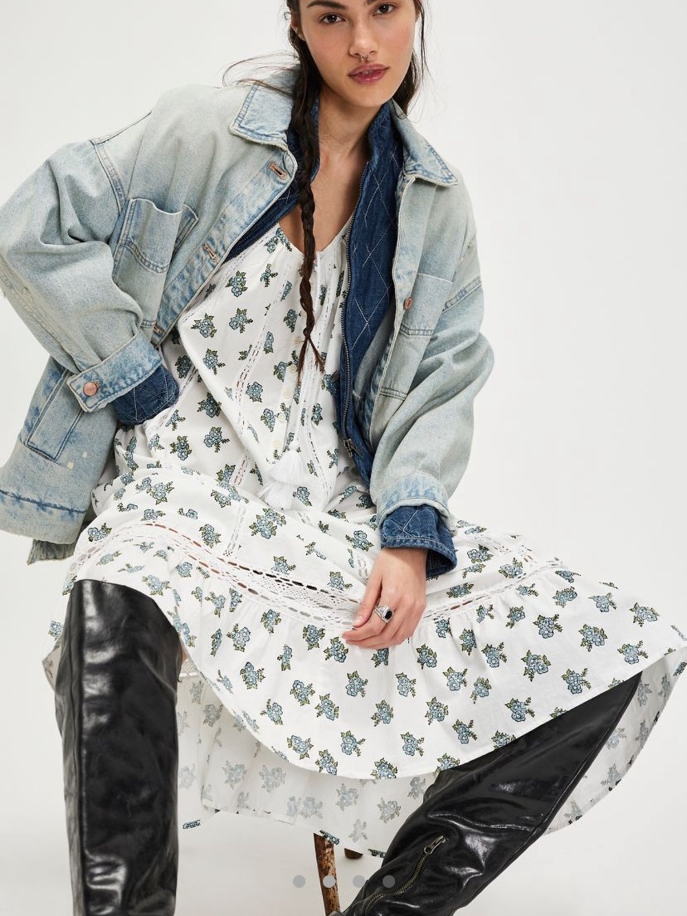 Spell Fable Block Printed Midi Dress on hold ❌
